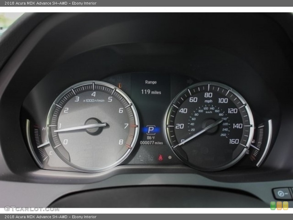 Ebony Interior Gauges for the 2018 Acura MDX Advance SH-AWD #129170336