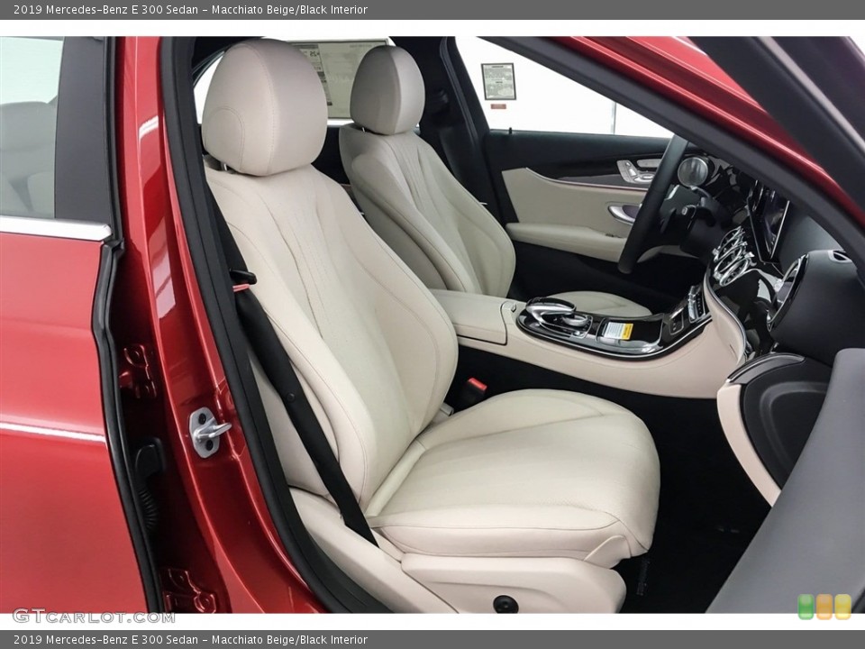 Macchiato Beige/Black Interior Front Seat for the 2019 Mercedes-Benz E 300 Sedan #129188624