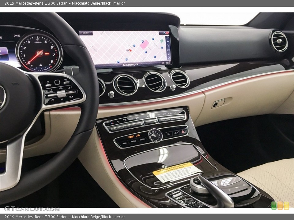 Macchiato Beige/Black Interior Controls for the 2019 Mercedes-Benz E 300 Sedan #129188654