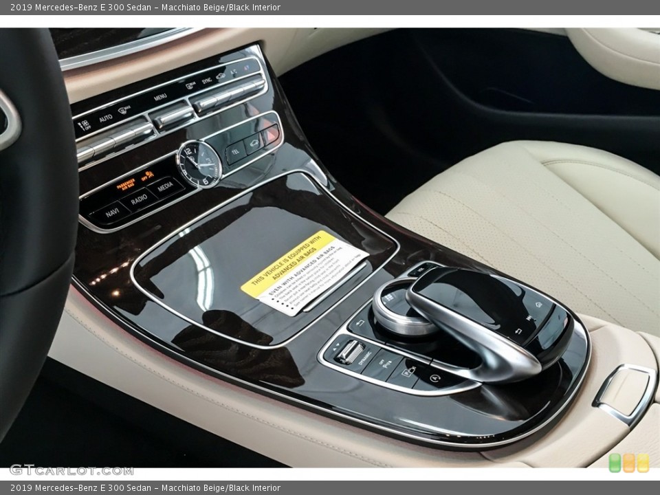 Macchiato Beige/Black Interior Transmission for the 2019 Mercedes-Benz E 300 Sedan #129188969