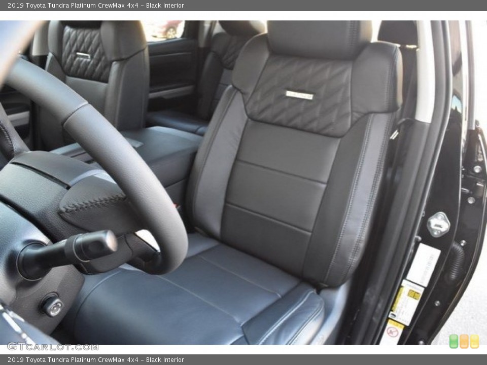 Black Interior Front Seat for the 2019 Toyota Tundra Platinum CrewMax 4x4 #129195251