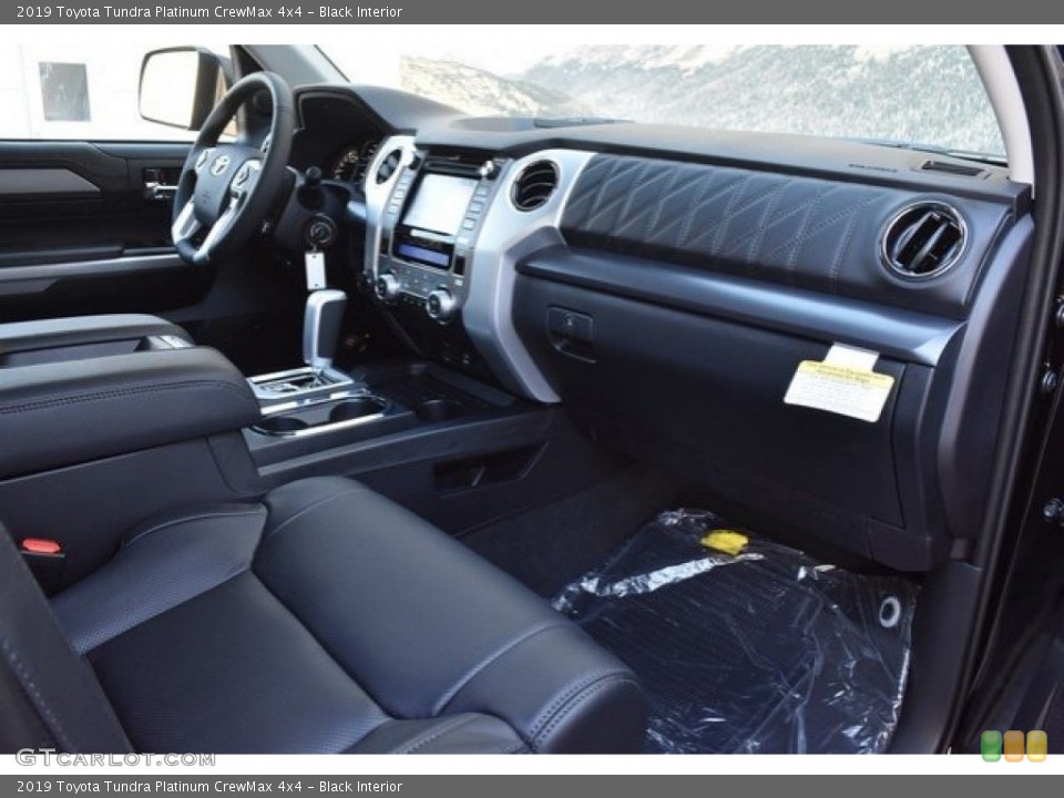 Black Interior Dashboard for the 2019 Toyota Tundra Platinum CrewMax 4x4 #129195323