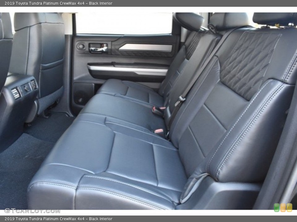 Black Interior Rear Seat for the 2019 Toyota Tundra Platinum CrewMax 4x4 #129195392