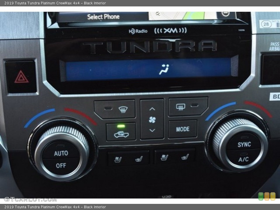Black Interior Controls for the 2019 Toyota Tundra Platinum CrewMax 4x4 #129195641