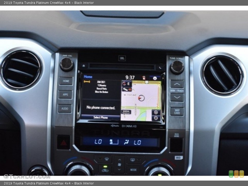 Black Interior Navigation for the 2019 Toyota Tundra Platinum CrewMax 4x4 #129195902