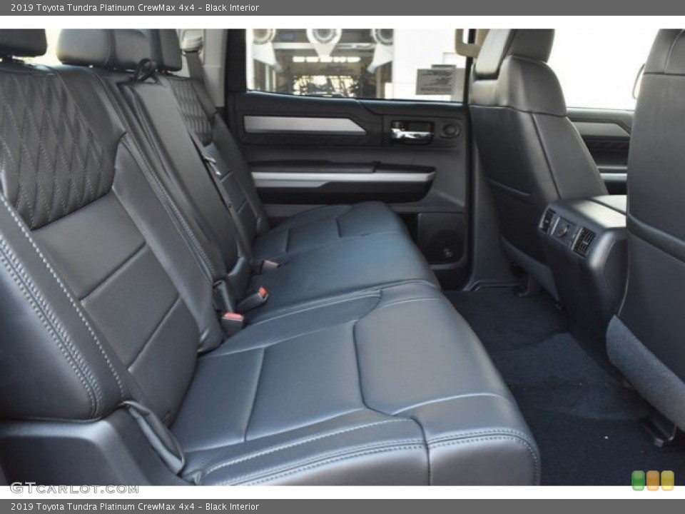 Black Interior Rear Seat for the 2019 Toyota Tundra Platinum CrewMax 4x4 #129196025