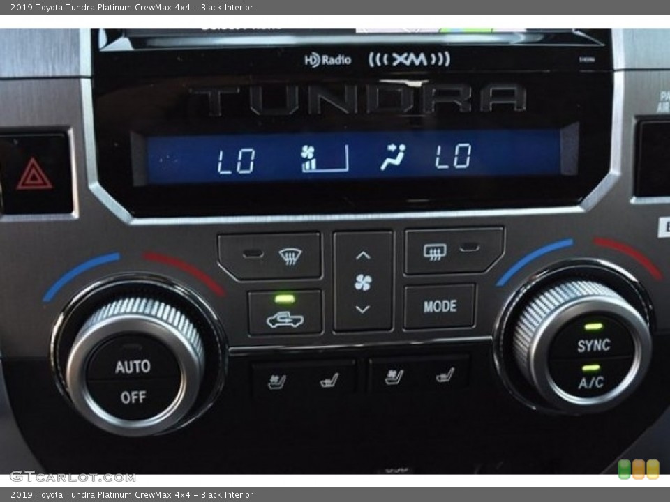 Black Interior Controls for the 2019 Toyota Tundra Platinum CrewMax 4x4 #129196220