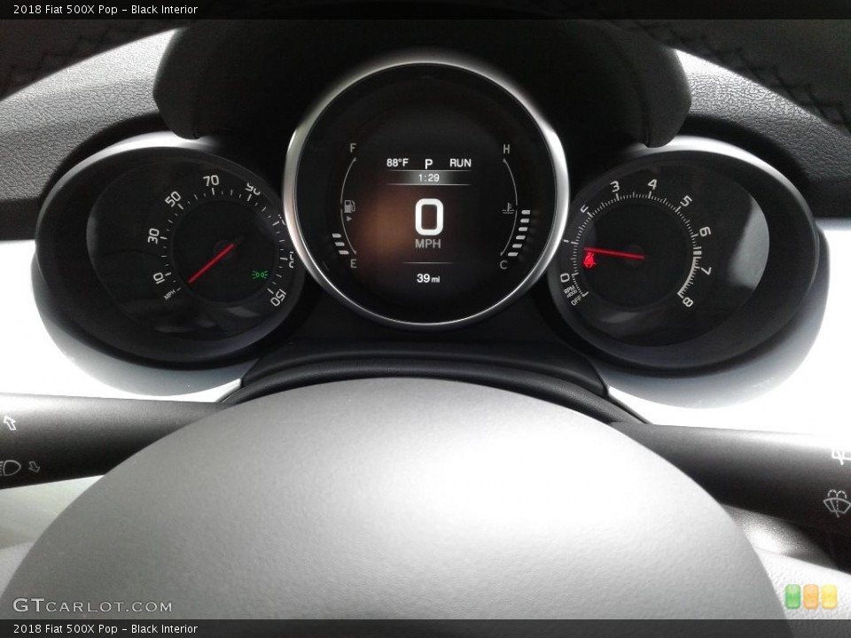 Black Interior Gauges for the 2018 Fiat 500X Pop #129204572