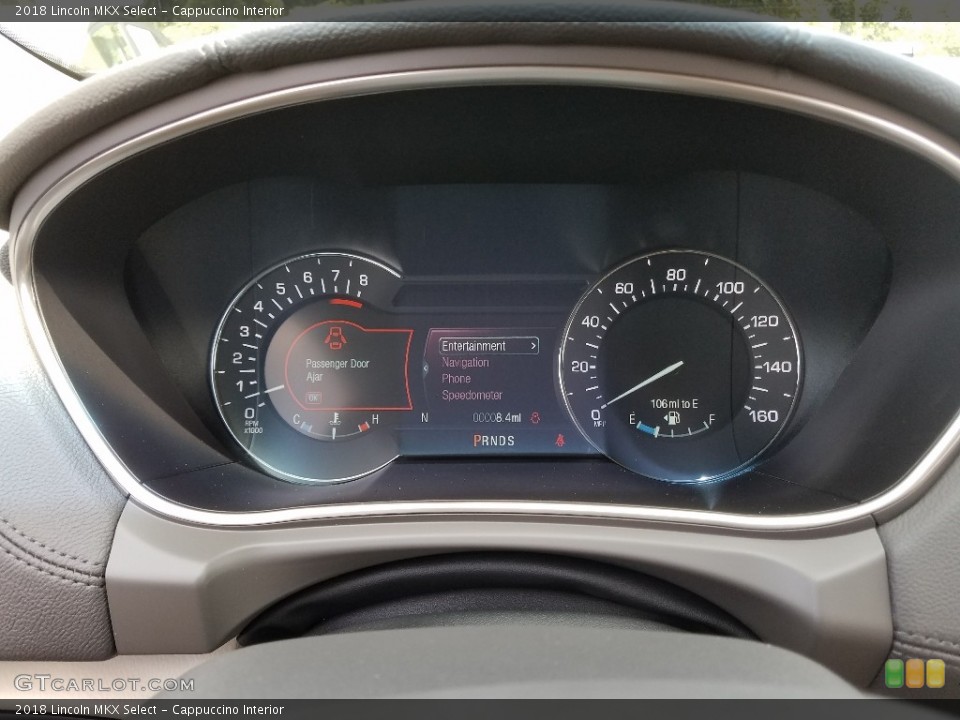 Cappuccino Interior Gauges for the 2018 Lincoln MKX Select #129213142