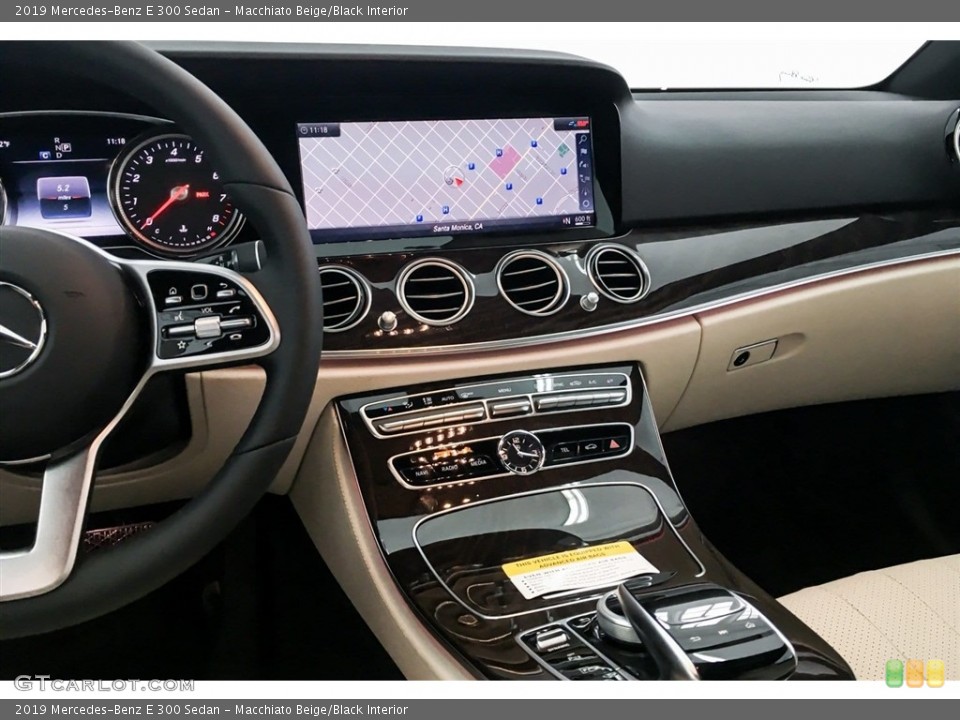 Macchiato Beige/Black Interior Controls for the 2019 Mercedes-Benz E 300 Sedan #129214465