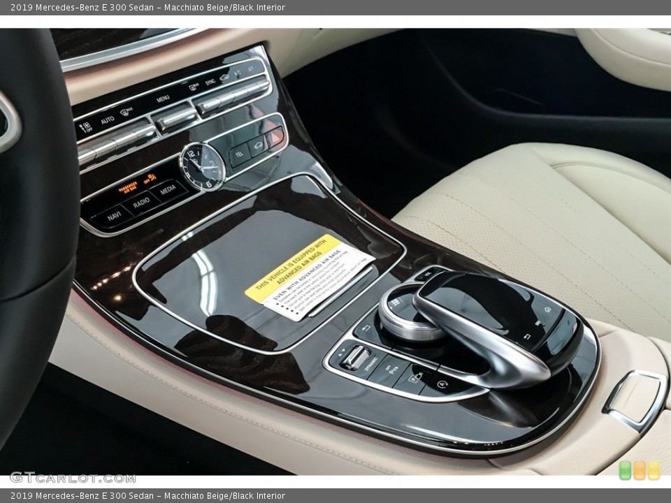Macchiato Beige/Black Interior Controls for the 2019 Mercedes-Benz E 300 Sedan #129214498