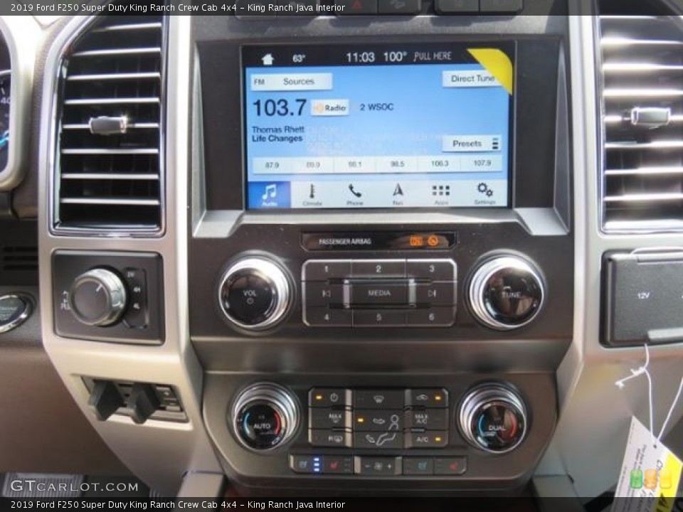 King Ranch Java Interior Controls for the 2019 Ford F250 Super Duty King Ranch Crew Cab 4x4 #129228082