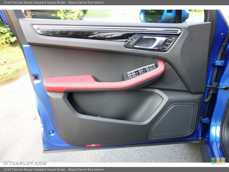 Black/Garnet Red Interior Door Panel for the 2018 Porsche Macan  #129242643