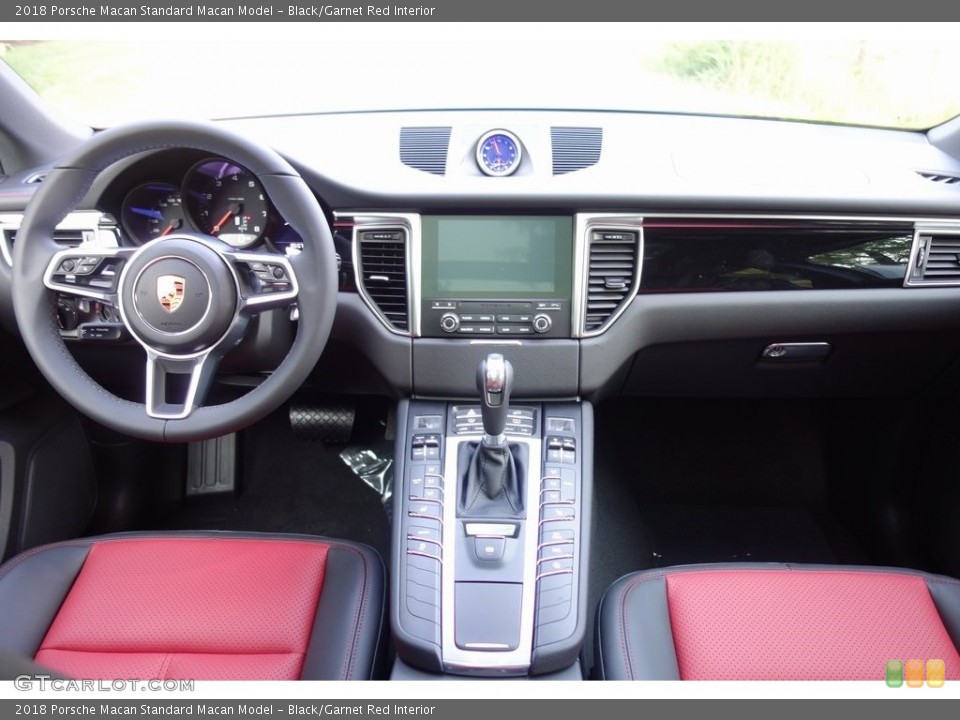 Black/Garnet Red Interior Dashboard for the 2018 Porsche Macan  #129242709