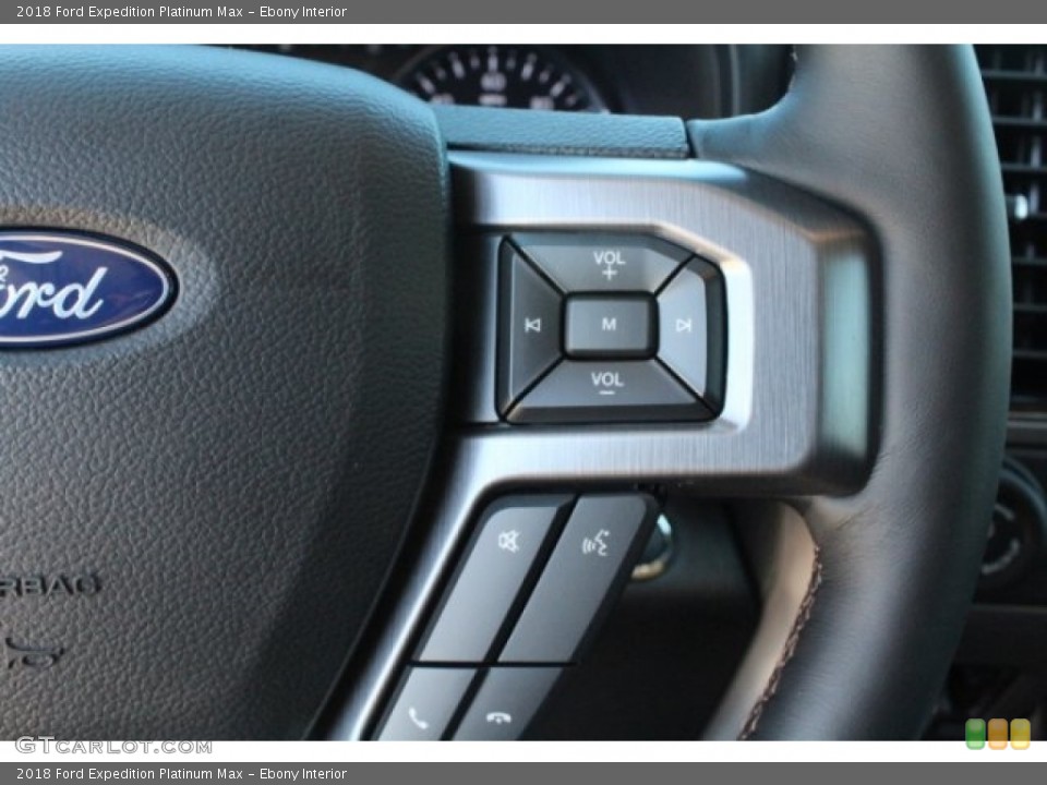 Ebony Interior Steering Wheel for the 2018 Ford Expedition Platinum Max #129255387