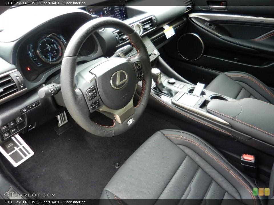 Black Interior Photo for the 2018 Lexus RC 350 F Sport AWD #129259905