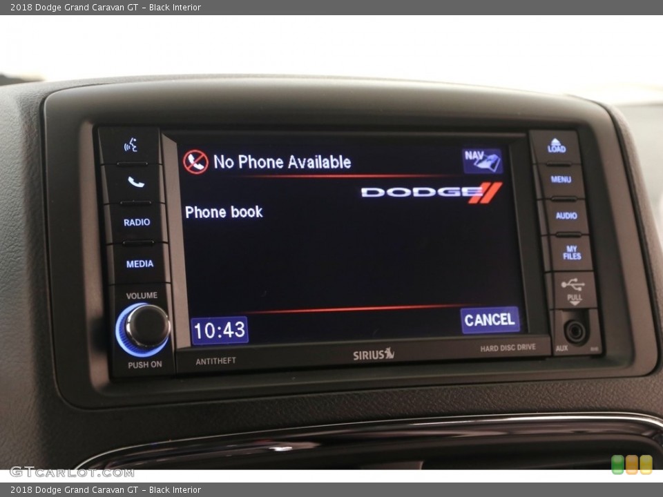 Black Interior Controls for the 2018 Dodge Grand Caravan GT #129270831