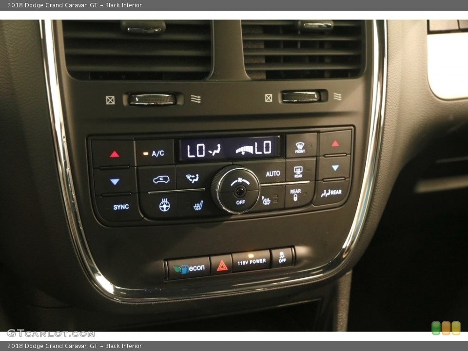 Black Interior Controls for the 2018 Dodge Grand Caravan GT #129270921