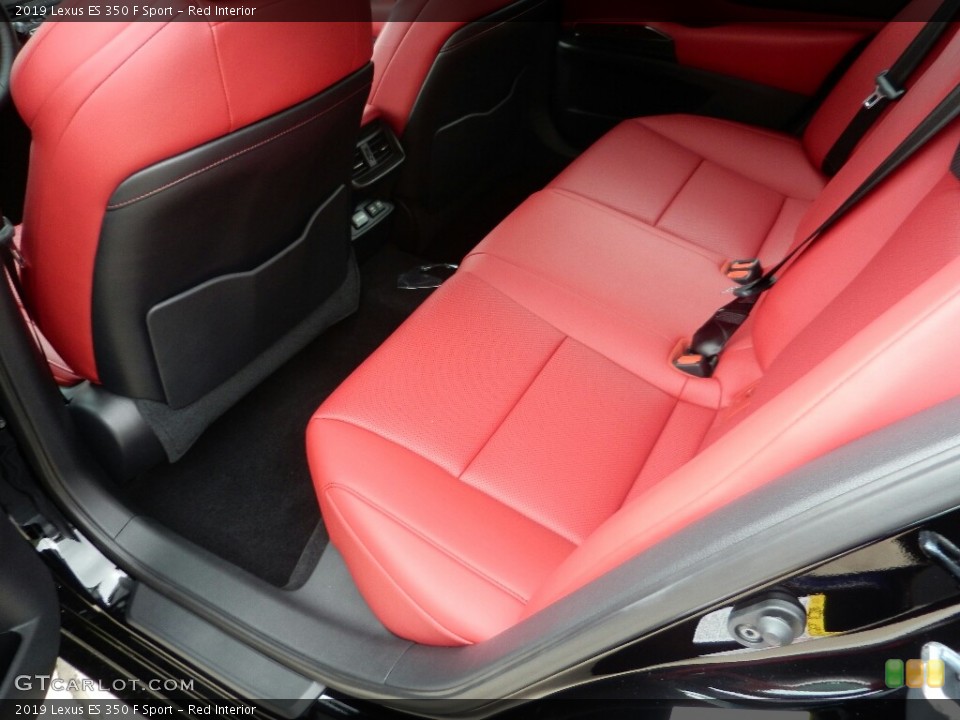 Red Interior Rear Seat for the 2019 Lexus ES 350 F Sport #129274743