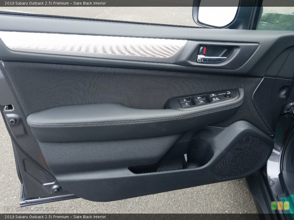 Slate Black Interior Door Panel for the 2019 Subaru Outback 2.5i Premium #129278538