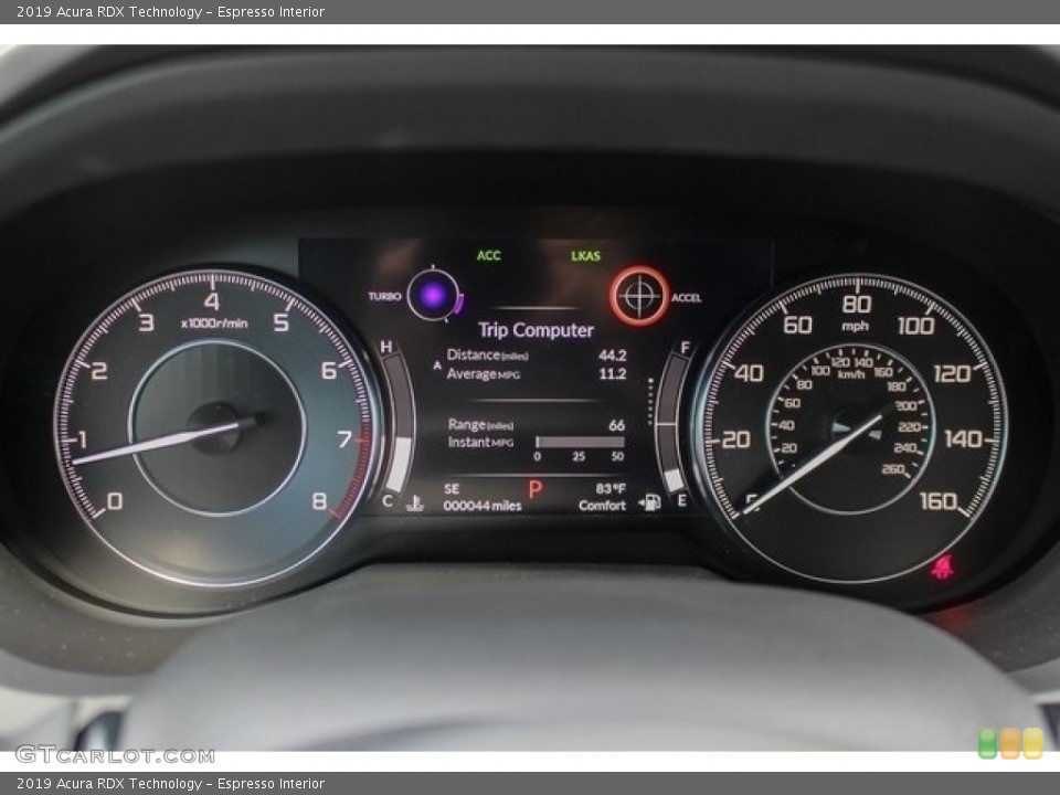 Espresso Interior Gauges for the 2019 Acura RDX Technology #129291373