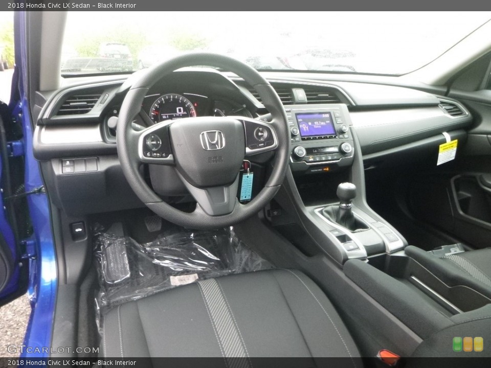 Black Interior Photo for the 2018 Honda Civic LX Sedan #129301533