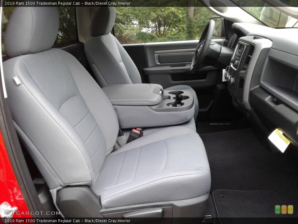 Black/Diesel Gray Interior Front Seat for the 2019 Ram 1500 Tradesman Regular Cab #129309237