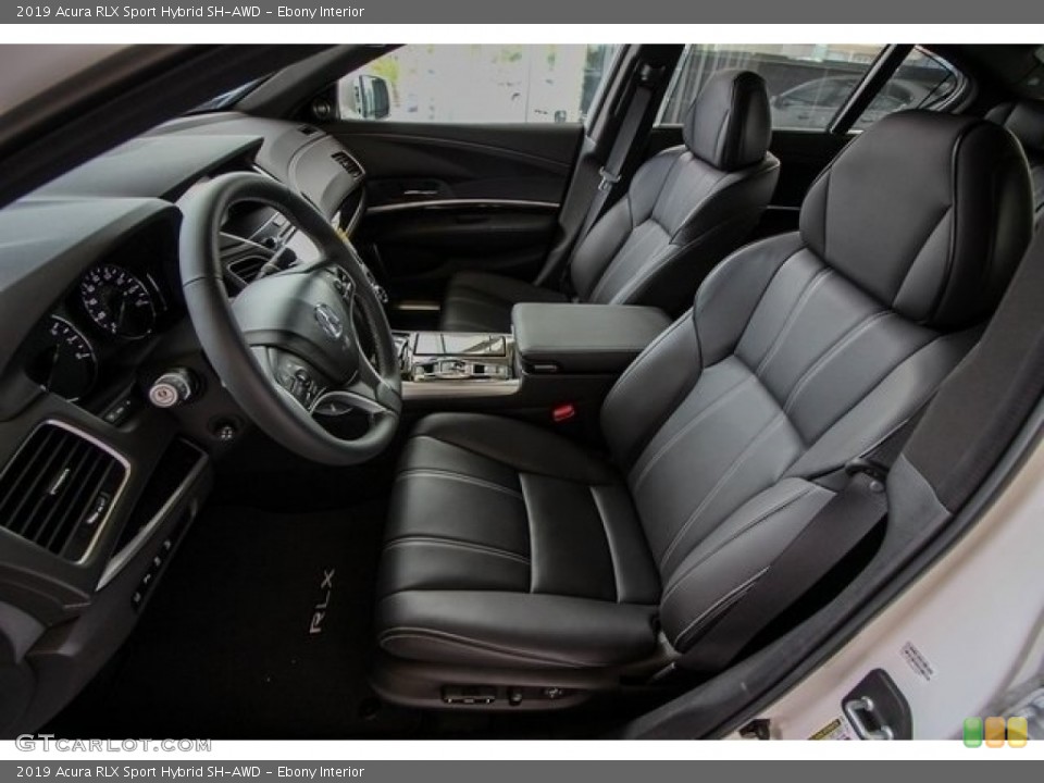 Ebony Interior Front Seat for the 2019 Acura RLX Sport Hybrid SH-AWD #129310938