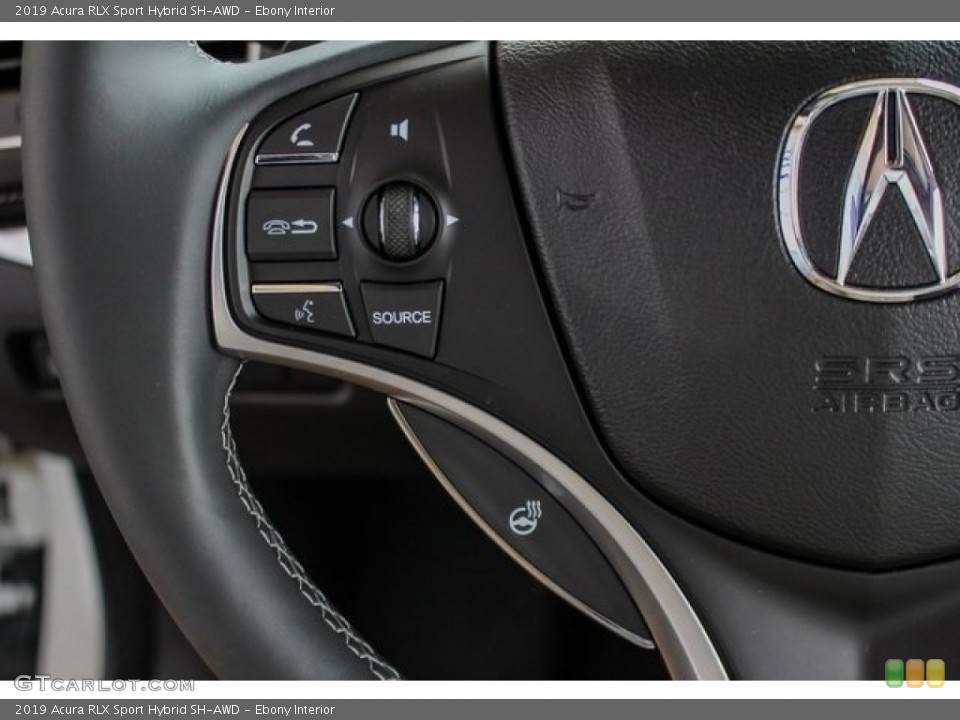 Ebony Interior Steering Wheel for the 2019 Acura RLX Sport Hybrid SH-AWD #129310992