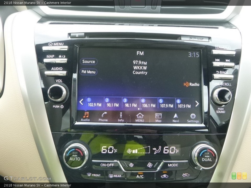 Cashmere Interior Controls for the 2018 Nissan Murano SV #129313223
