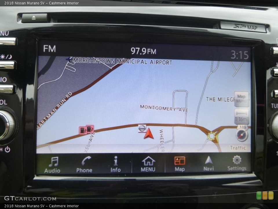 Cashmere Interior Navigation for the 2018 Nissan Murano SV #129313247