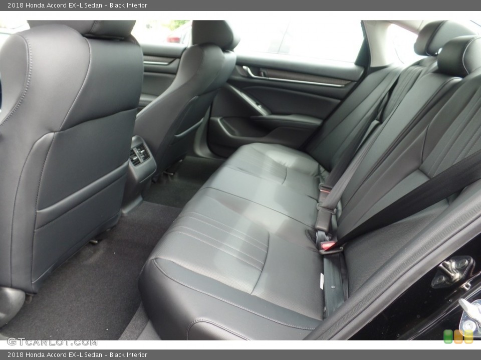 Black Interior Rear Seat for the 2018 Honda Accord EX-L Sedan #129336805