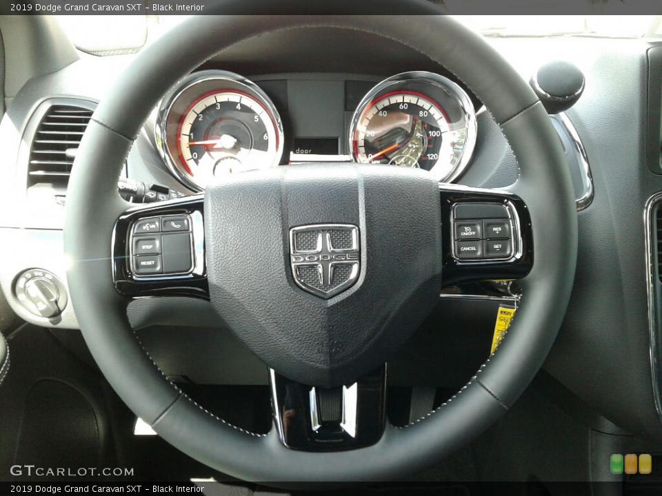 Black Interior Steering Wheel for the 2019 Dodge Grand Caravan SXT #129347515
