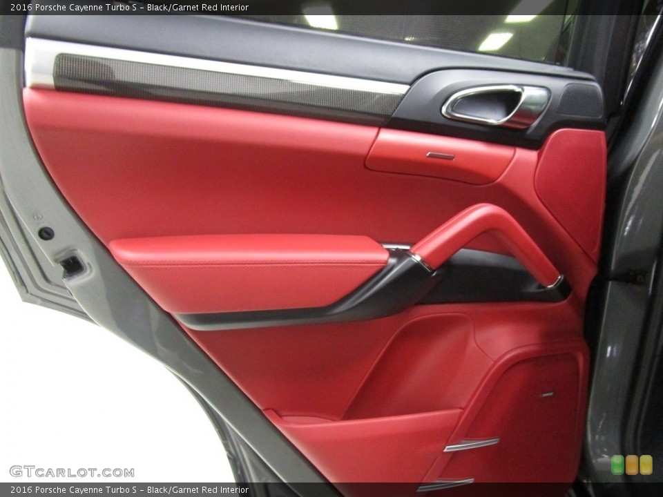 Black/Garnet Red Interior Door Panel for the 2016 Porsche Cayenne Turbo S #129361763