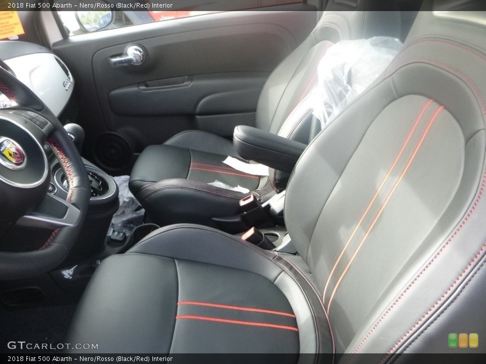Nero/Rosso (Black/Red) Interior Front Seat for the 2018 Fiat 500 Abarth #129373469
