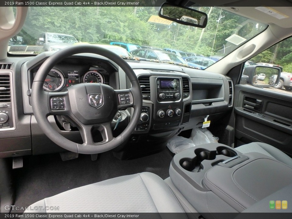 Black/Diesel Gray Interior Photo for the 2019 Ram 1500 Classic Express Quad Cab 4x4 #129374330
