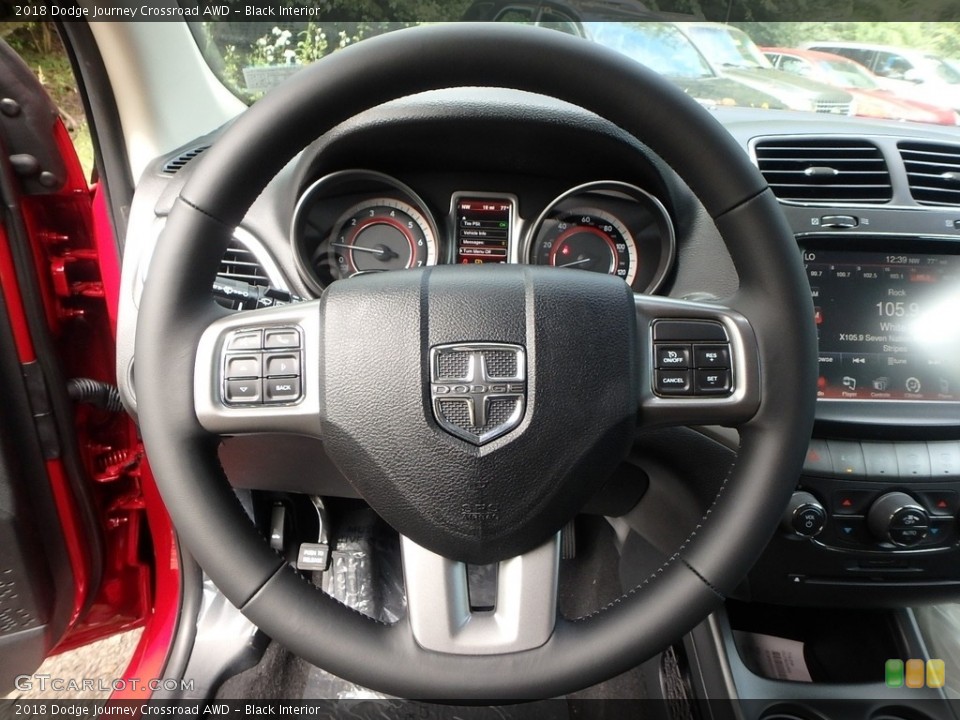Black Interior Steering Wheel for the 2018 Dodge Journey Crossroad AWD #129380288