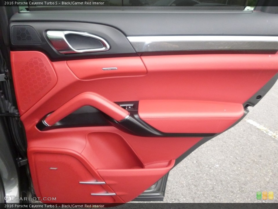Black/Garnet Red Interior Door Panel for the 2016 Porsche Cayenne Turbo S #129389981