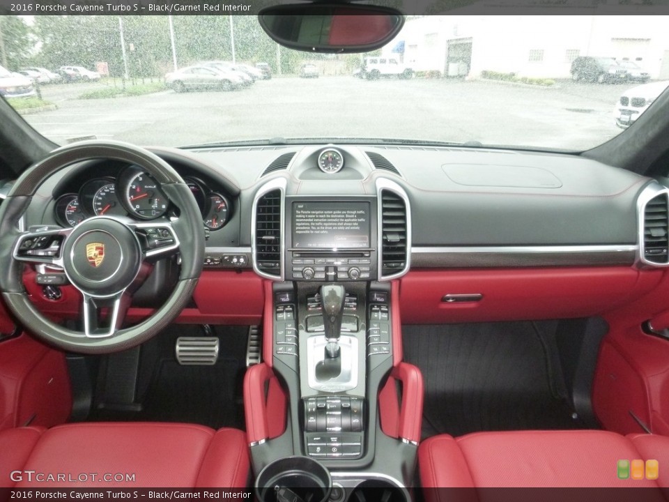 Black/Garnet Red Interior Dashboard for the 2016 Porsche Cayenne Turbo S #129390110