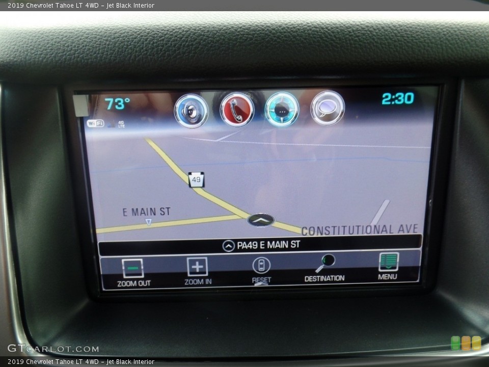 Jet Black Interior Navigation for the 2019 Chevrolet Tahoe LT 4WD #129395975