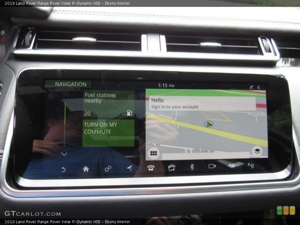 Ebony Interior Navigation for the 2019 Land Rover Range Rover Velar R-Dynamic HSE #129396032