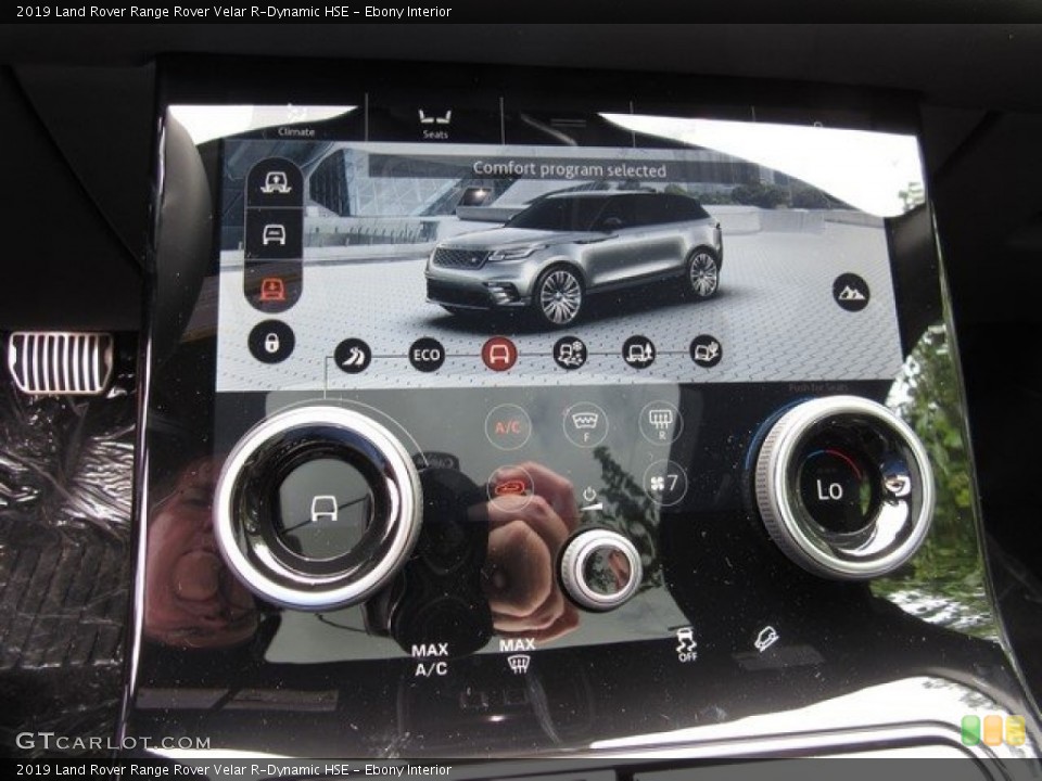 Ebony Interior Controls for the 2019 Land Rover Range Rover Velar R-Dynamic HSE #129396062