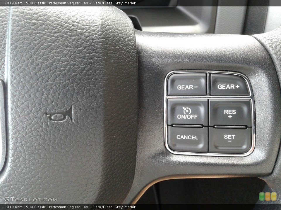 Black/Diesel Gray Interior Steering Wheel for the 2019 Ram 1500 Classic Tradesman Regular Cab #129401715