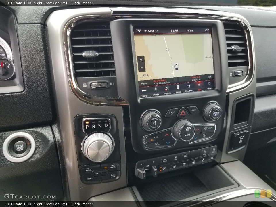 Black Interior Controls for the 2018 Ram 1500 Night Crew Cab 4x4 #129402563