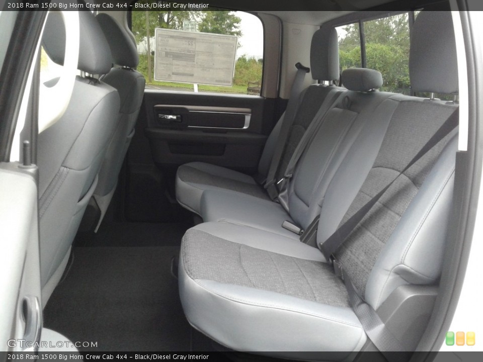 Black/Diesel Gray Interior Rear Seat for the 2018 Ram 1500 Big Horn Crew Cab 4x4 #129427806
