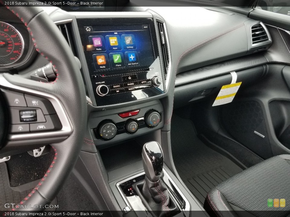 Black Interior Controls for the 2018 Subaru Impreza 2.0i Sport 5-Door #129428327