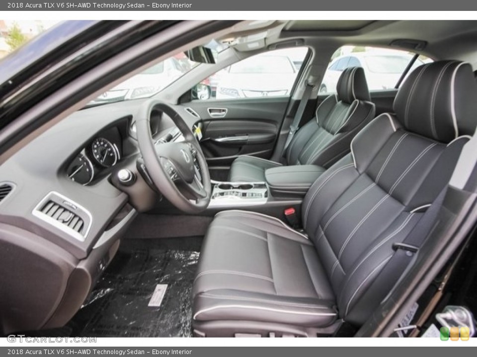 Ebony Interior Photo for the 2018 Acura TLX V6 SH-AWD Technology Sedan #129430107