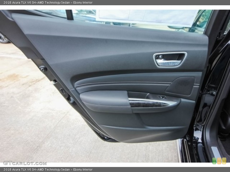 Ebony Interior Door Panel for the 2018 Acura TLX V6 SH-AWD Technology Sedan #129430125