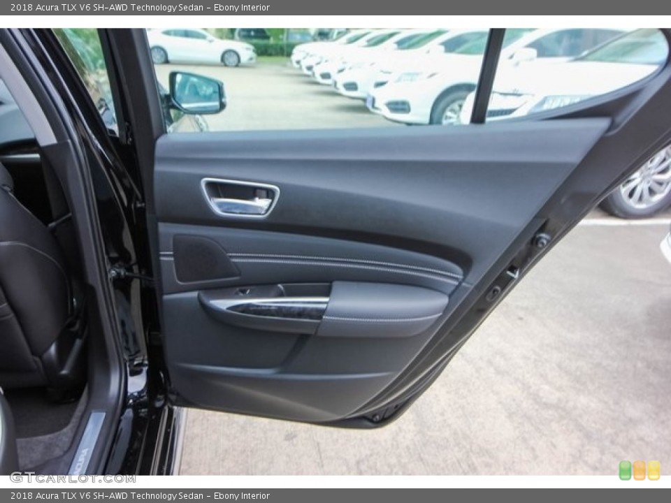 Ebony Interior Door Panel for the 2018 Acura TLX V6 SH-AWD Technology Sedan #129430167