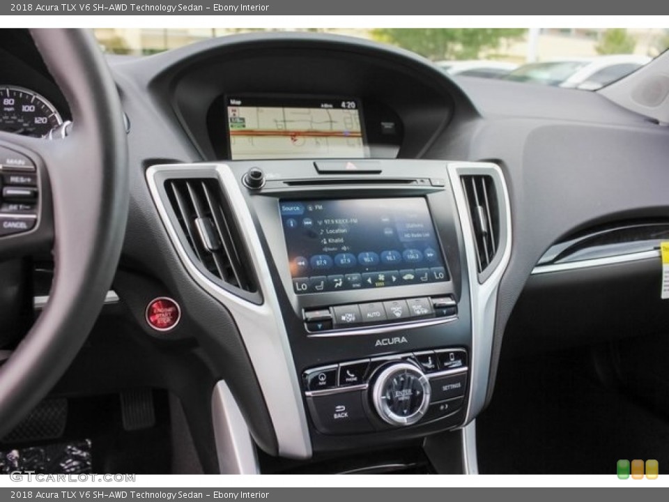 Ebony Interior Controls for the 2018 Acura TLX V6 SH-AWD Technology Sedan #129430359